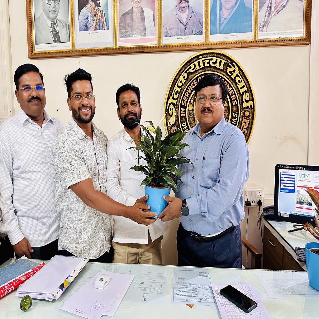 Founder with pomegranates